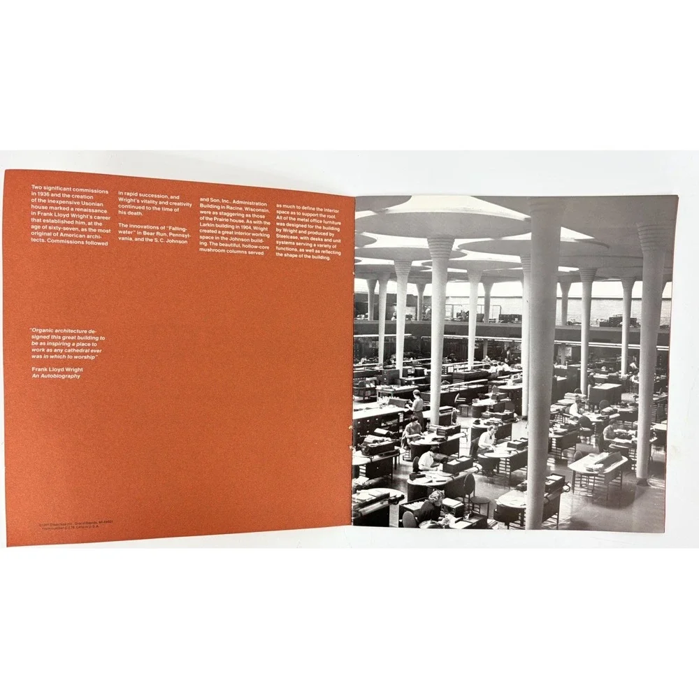 Frank Lloyd Wright Steelcase Booklet Work Of This Renowned Architect Taliesin